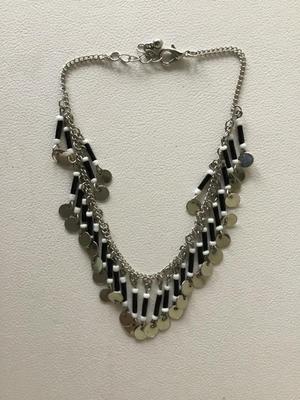 Silver tone tassel bracelet