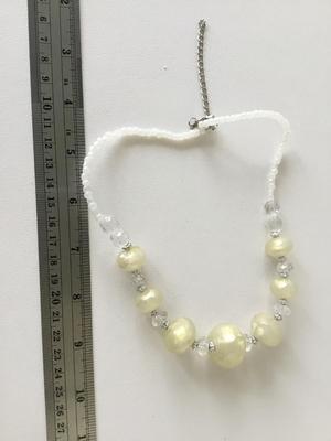 Faux beaded collar necklace