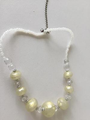 Faux beaded collar necklace