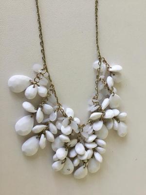 Beautiful white statement necklace