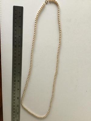 Champagne colored beaded long fashion necklace