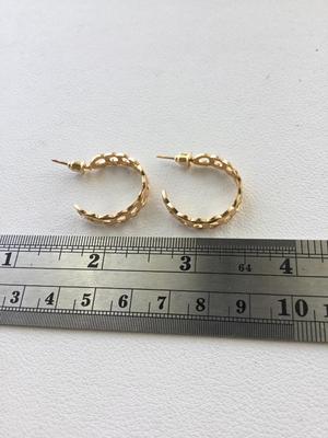 Gold tone fashion earrings