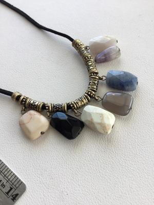 Beautiful faux stone rope type long fashion necklace