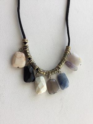 Beautiful faux stone rope type long fashion necklace