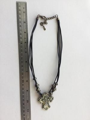 Beautiful marked statement multilayer cord type necklace