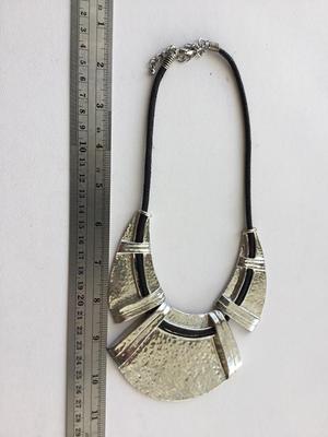 Beautiful silver tone statement necklace