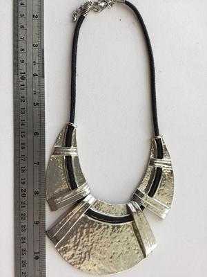 Beautiful silver tone statement necklace