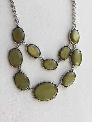 Silver tone c. Marked fashion necklace