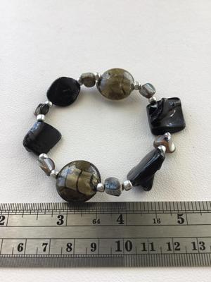 Black stretchy fashion bracelet