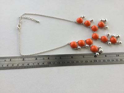 Beautiful orange statement necklace