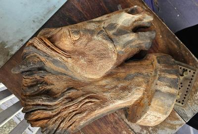 Very Heavy Horse's Head 11" high, Cast Iron?