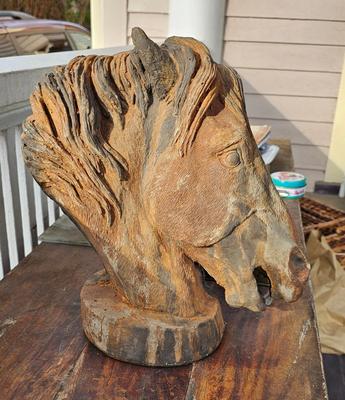 Very Heavy Horse's Head 11" high, Cast Iron?