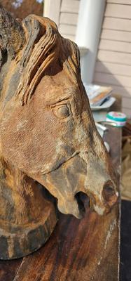 Very Heavy Horse's Head 11" high, Cast Iron?