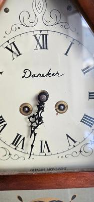Daneker German Movement Steeple Mantle Clock with a key
