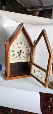 Daneker German Movement Steeple Mantle Clock with a key