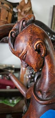 Large Traditional Thai Wood Figure Statue Musician Dancer 15"