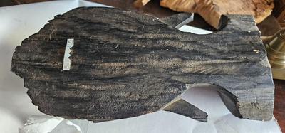 Serenity in Wood: Carved Buddha Head, hangs flat on wall