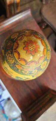 Ceramic Geisha egg Gold Trim porcelain