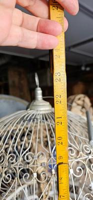 Victorian Birdcage with Skeleton inside 23" tall