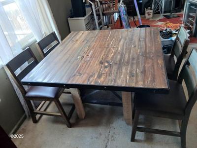 Counter-Height Diningroom table with six chairs