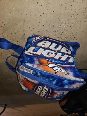 World tour rolling duffle bag with bud light cooler bag