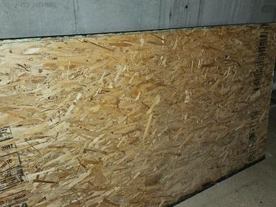 Two sheets of OSB wood sheets