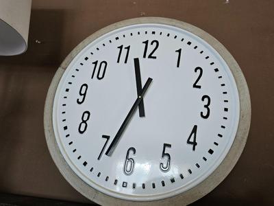 Faux branch lamp with shade and a nice large tin wall clock