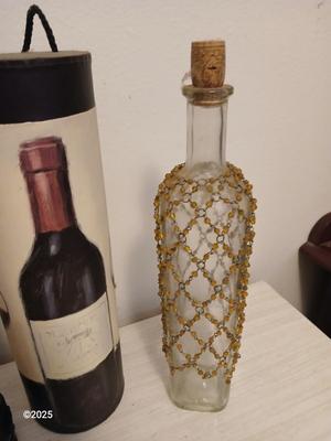Collectable bottles with wall mount metal wine rack and wine box