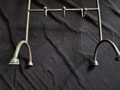 Two metal Jewelry stands with bird accentted decor