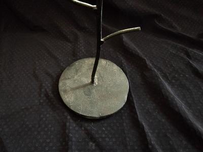 Two metal Jewelry stands with bird accentted decor