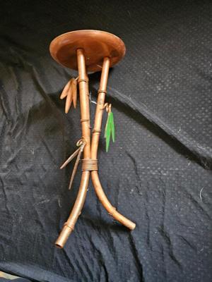Bamboo vase, candle holders, and a scensy burner