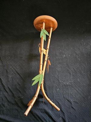 Bamboo vase, candle holders, and a scensy burner