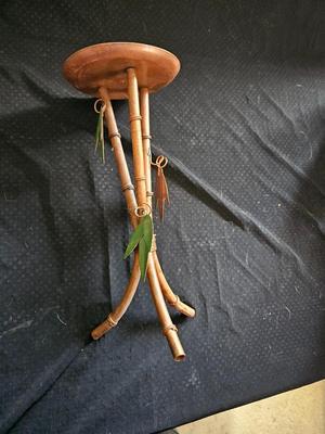 Bamboo vase, candle holders, and a scensy burner