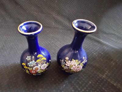 Three Asian themed vases Beautiful KUTANI