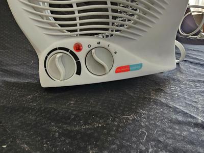 Small Comfort Zone clip-on fan and small fan heater