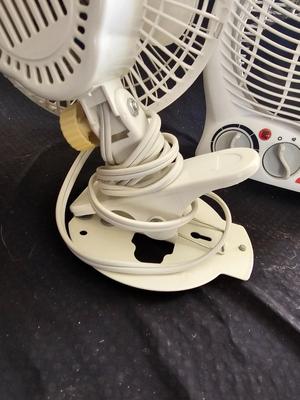 Small Comfort Zone clip-on fan and small fan heater