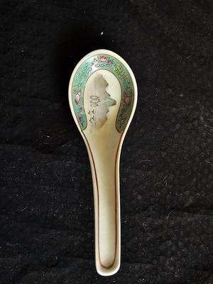 Rare Vintage Chinese Jingdezhen Hand painted Dishes Mountain by Water with chop sticks - 8 piece set