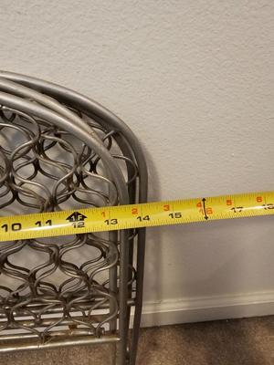 Small metal stool with two matching folding racks