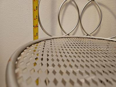 Small metal stool with two matching folding racks