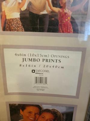 Collection of picture frames with small household decor / Ginger jar and Asian themed cup & saucer