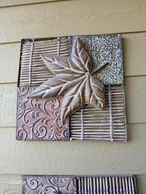 Four-piece metal wall art -