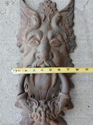 Cool old cast Iron Gargoyle door knocker