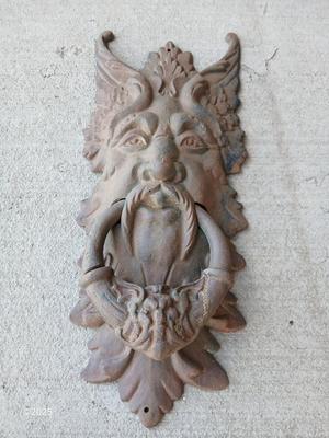 Cool old cast Iron Gargoyle door knocker