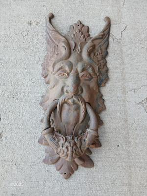 Cool old cast Iron Gargoyle door knocker