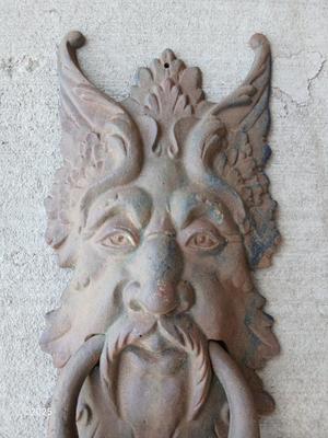 Cool old cast Iron Gargoyle door knocker