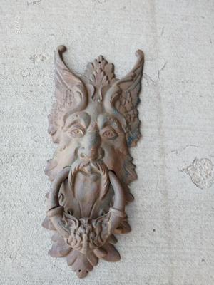 Cool old cast Iron Gargoyle door knocker