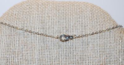 "Circle of Stones" PENDANT (¾" Diameter) on a Silver Tone Necklace Chain 17" L