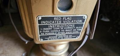 Vintage Duncan Miller parking meter made into a lamp Coin Operated WITH KEY!