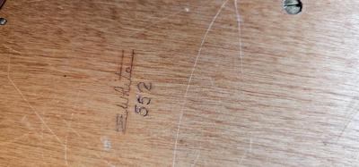 Ernest White Wall Clock Walnut, glass, brass c. 1982 with key!