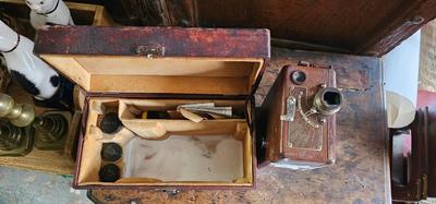 Cine-Kodak Model B Vintage Film Movie Camera with Case, extra filters